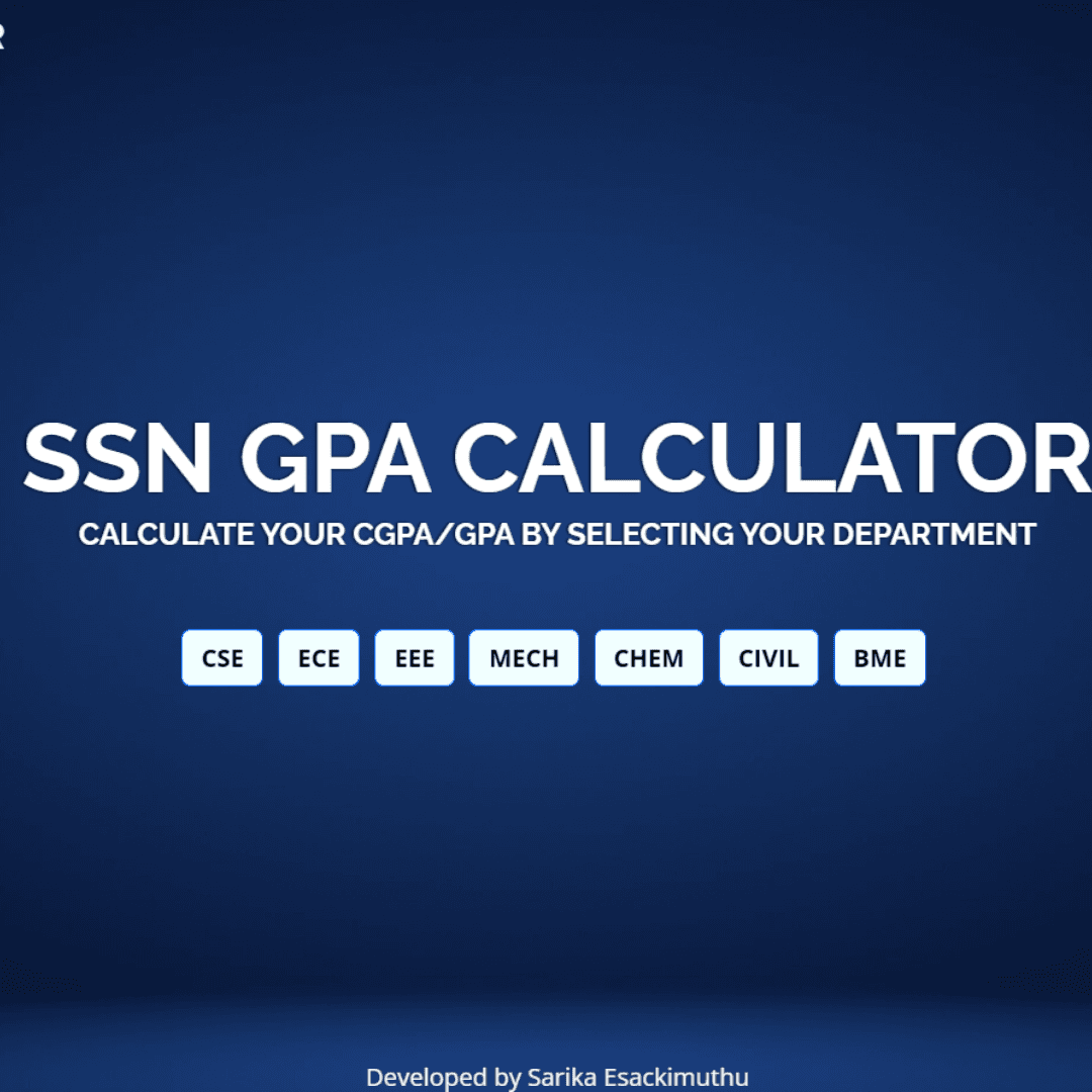 SSN GPA/CGPA calculator
